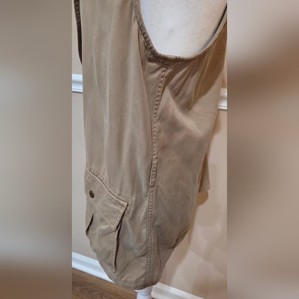 Lucky Brand Women Size L Open Front Pockets Safari Utility Safari Cargo Vest - Picture 7 of 9
